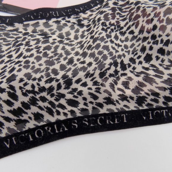 nwt Victoria's Secret sexy illusions sheer luxe mesh logo bralette unlined - Picture 3 of 7